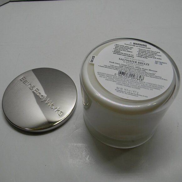 Bath & Body Works Saltwater Breeze 3-wick Candle SEE FULL DESC - Picture 3 of 4